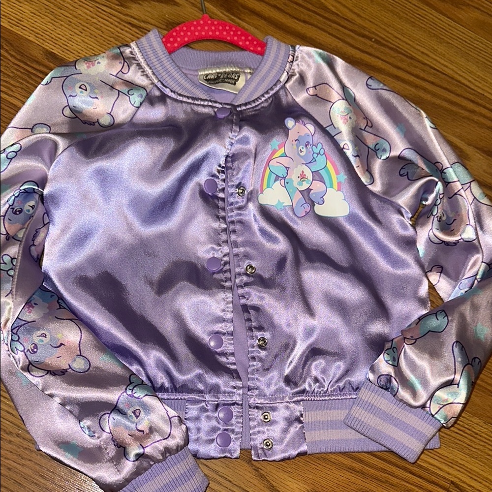 Kids Purple Jacket with Care Bear Design - Picture 2 of 3
